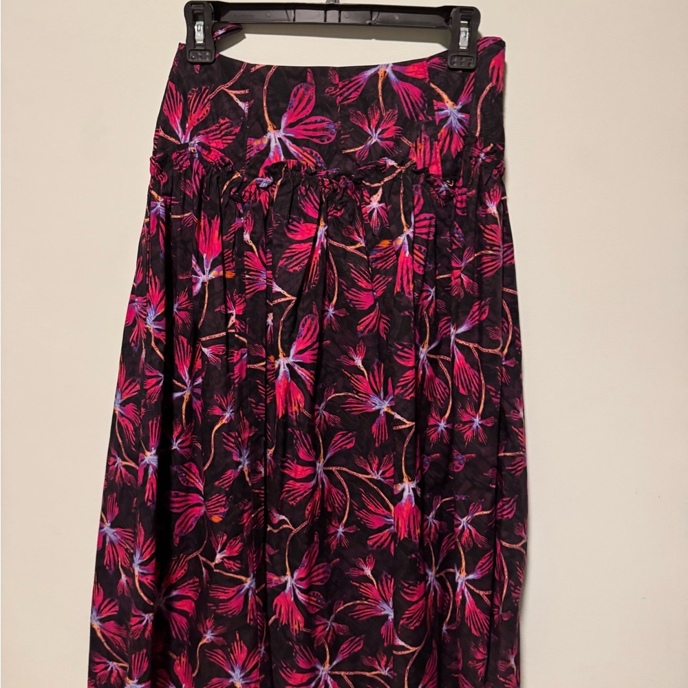 Ulla Johnson Emmy floral print cottonpoplin midi Skirt. Size small